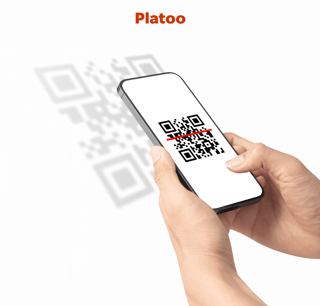 Guests scan the QR code